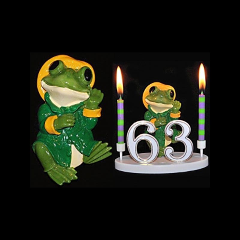 La grenouille du bonheur verte pour anniversaire