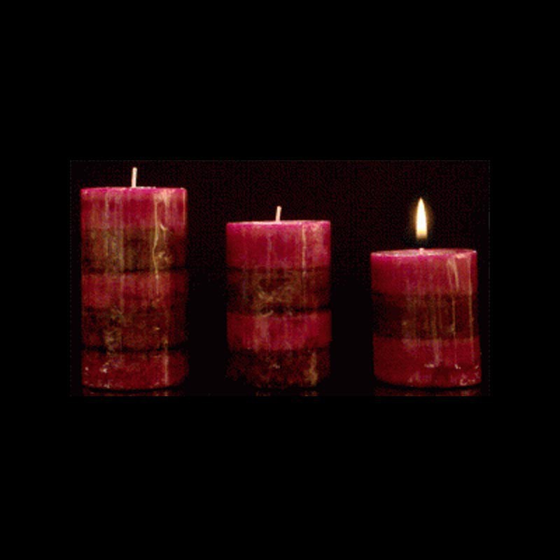 Les bougies trio parfum framboise