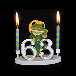 La grenouille du bonheur verte pour anniversaire
