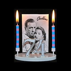 Casablanca (Humphrey Bogart et Ingrid Bergman) pour anniversaire