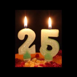 Bougie anniversaire Rose Chiffre 2 - Anniversary House - MaSpatule